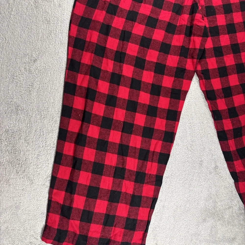 CHARTER CLUB Intimates Black Straight Leg Plaid Sleep Pants Size XXL New